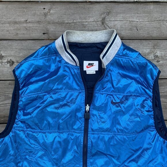 Vintage 90s Nike Vest Varsity Blue Large - Picture 1 of 8